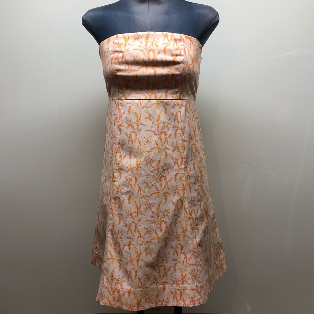 Gap stretch strapless floral A line dress SIZE 1